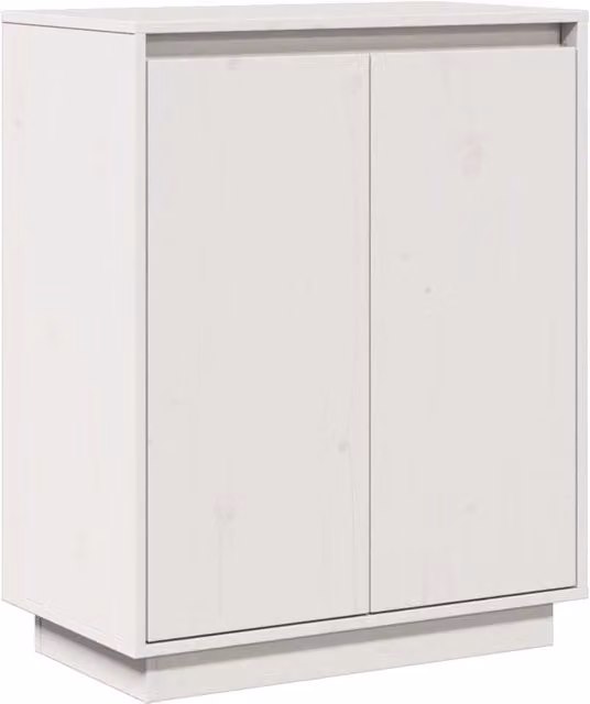 Buffet credenza cassettiera armadio mobile contenitore organizer per cucina soggiorno salotto 60 x 34 x 75 cm legno massello di pino bianco 02_0030347