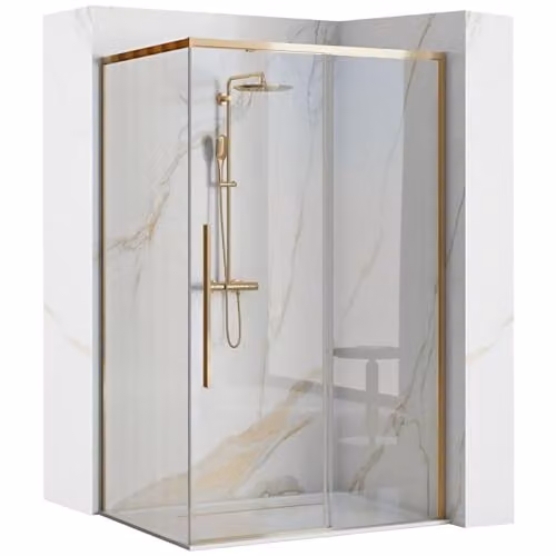Rea - Solar 90X120 Cabina Doccia Gold, Funzionale Con Design Elegante - 90X195X118,5cm