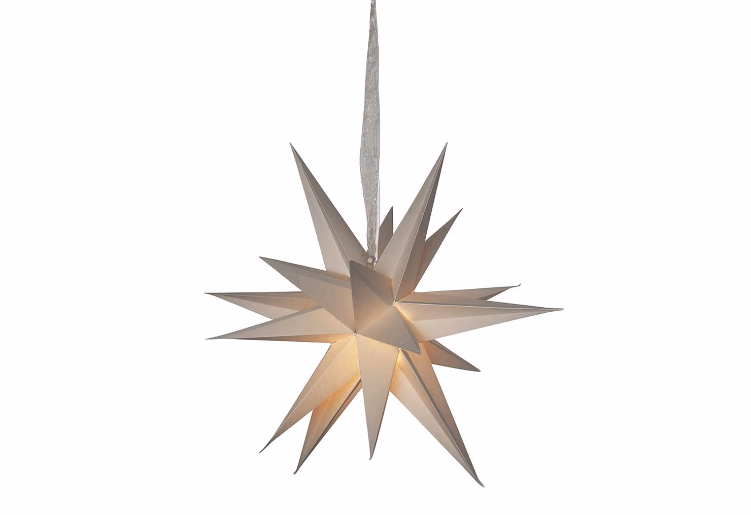stella 3D "Dicembre" in carta, 18 punte, marrone, Ø 45 cm