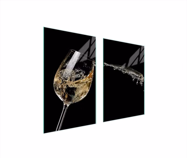 Piatto Di Protezione In Vetro Per Cucina 65X52 Vino