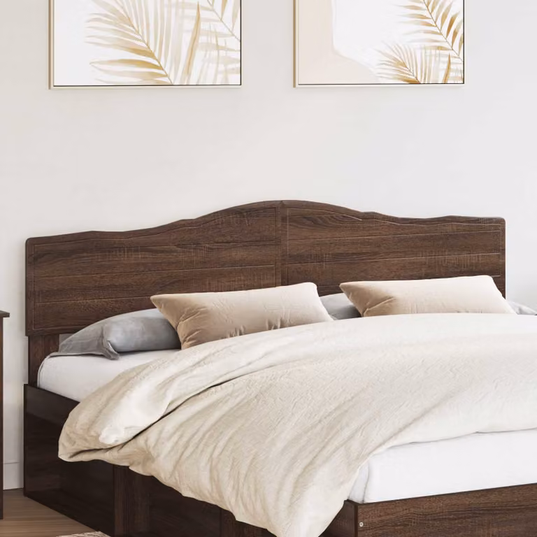 Testiera per letto vidaXL in legno ingegnerizzato rovere marrone con design minimalista