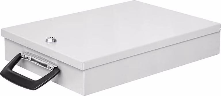 Scatola portadocumenti, A4, 35,5 x 26,0 x 6,7 cm, grigio chiaro, confezione da 1