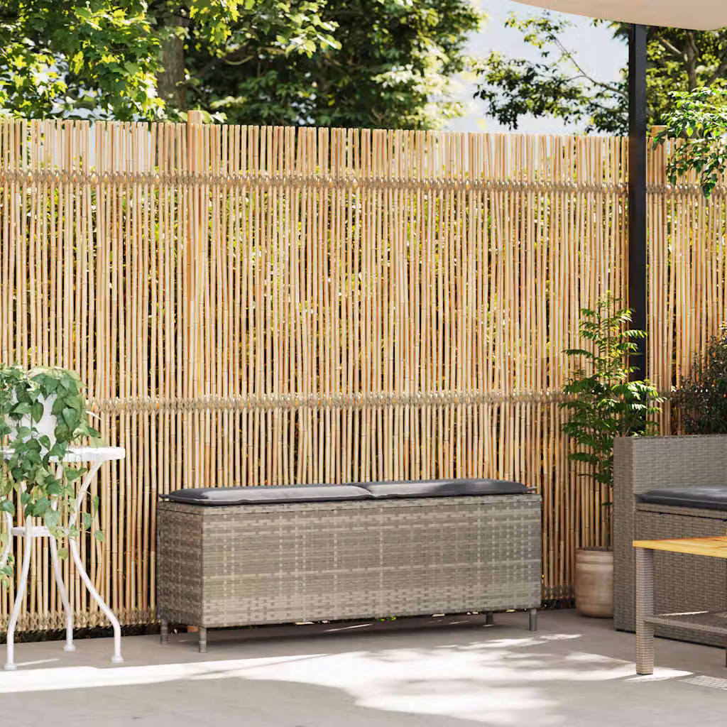 vidaXL Panca da Giardino con Cuscino 110x30x40,5 cm in Polyrattan