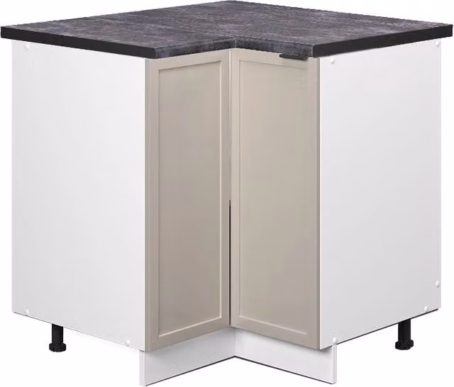 Mobile ad angolo cucina Fame-Line GrigioBeige/Bianco 80.5 cm, PL Antracite Vicco