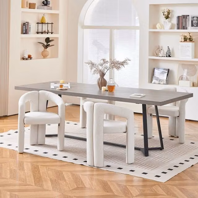 Desviae Sedia imbottita con braccioli ergonomici in ciniglia beige con gambe integrate portata massima 150 kg