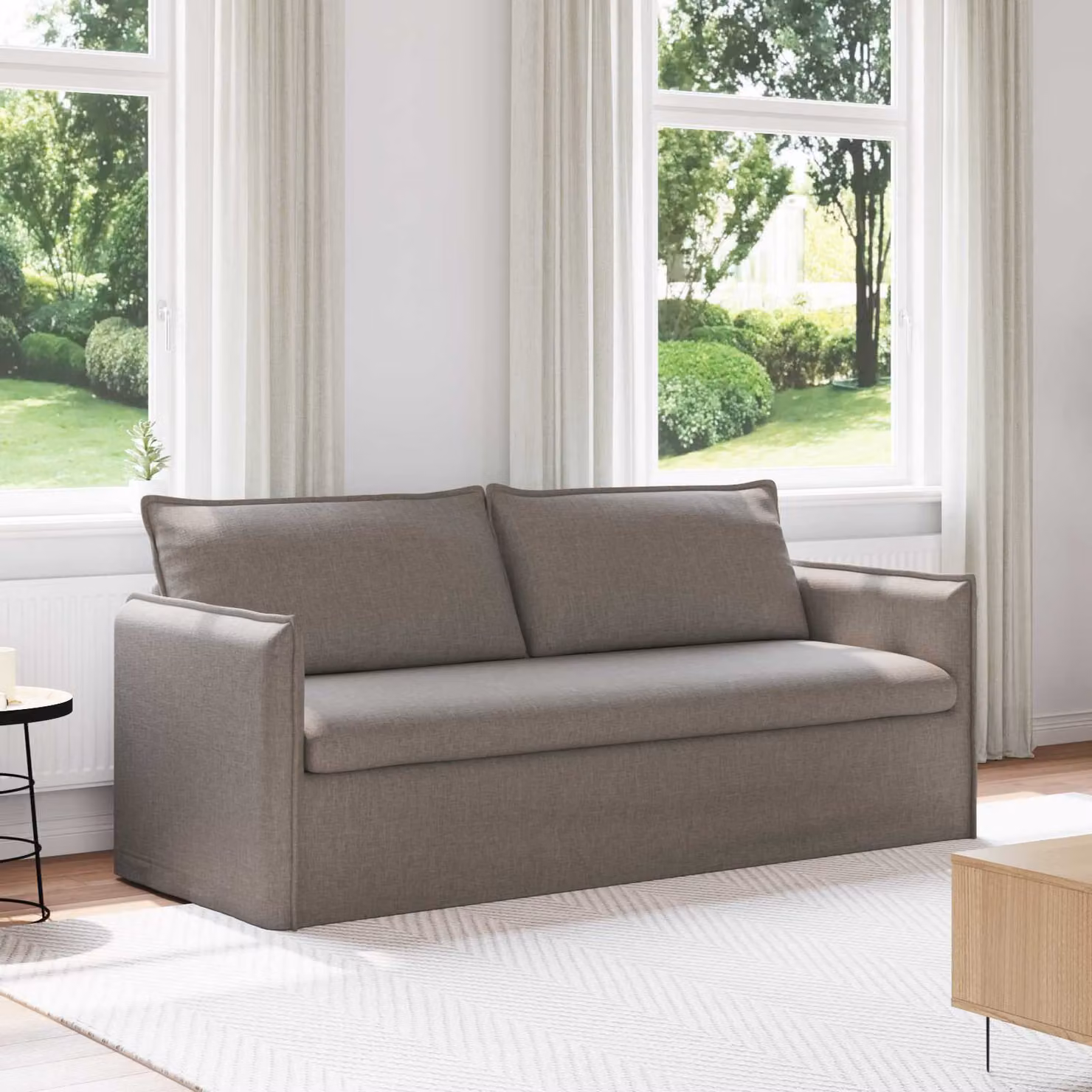 Divano moderno Talpa vidaXL in tessuto con coperture rimovibili L: 196 cm, P: 82 cm, H: 85 cm – 1