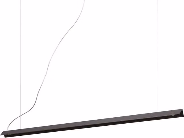 Sospensione Moderna V-Line Metallo Nero Led 20W 3000K Luce Calda