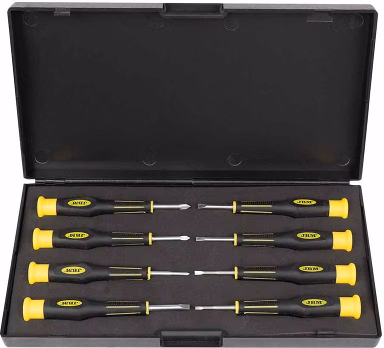 Jbm Set con 8 cacciaviti corti dorati taglia unica