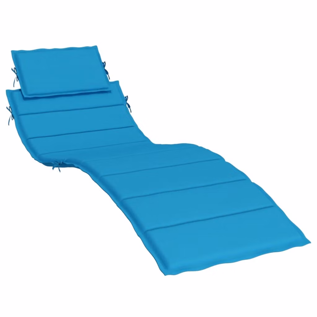 Cuscino per Lettino Blu 186x58x4 cm in Tessuto Oxford