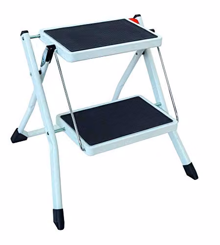 Facal Sgabello Pieghevole Nino in Acciaio 2 Gradini - h 43 cm