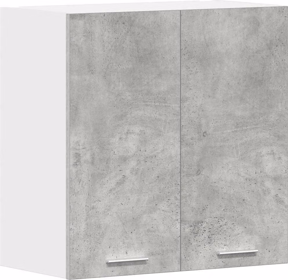 Pensile da Cucina Grigio Cemento 60x31x60 cm Legno Multistrato