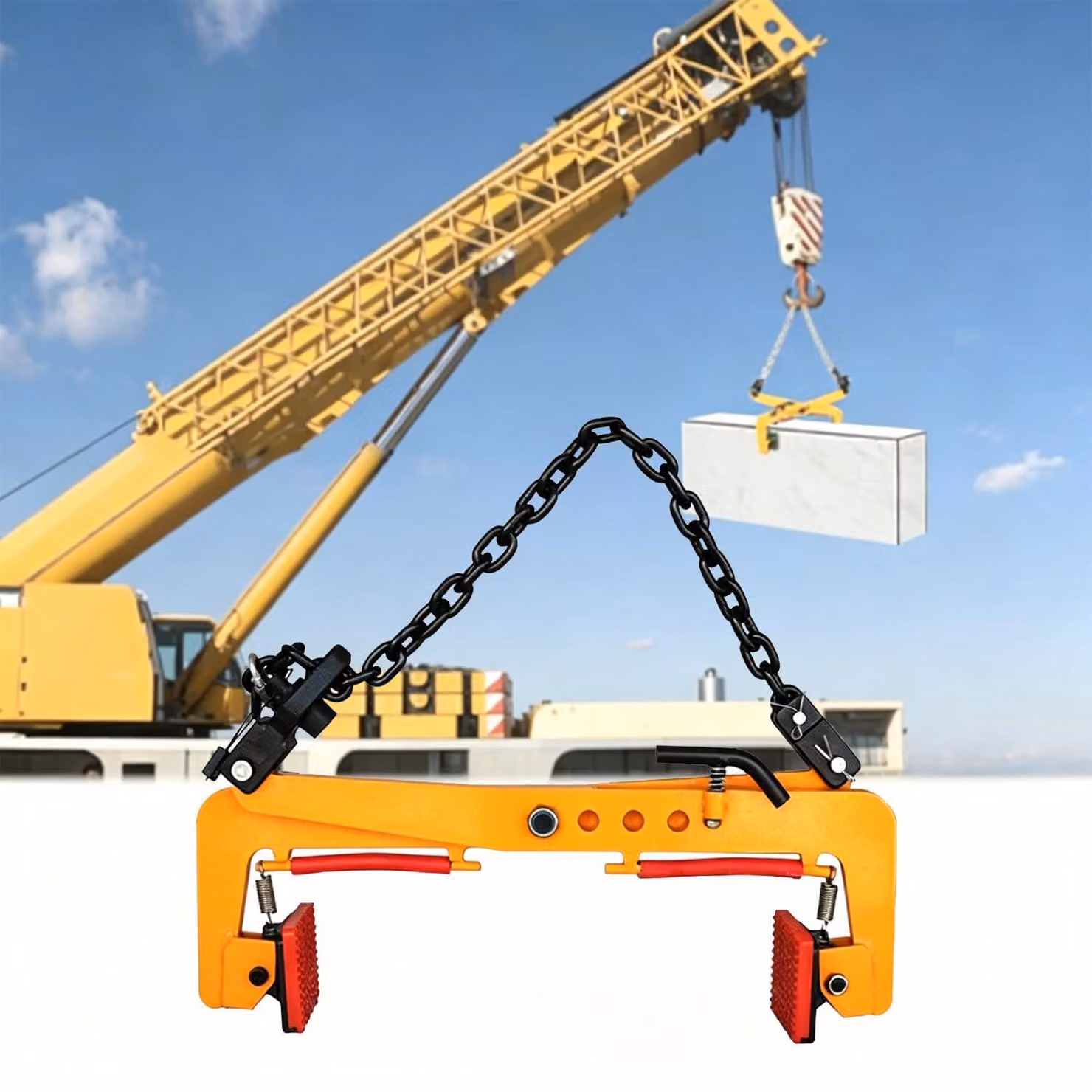 Pinza sollevatrice da 350 kg, regolabile da 30 a 51 cm, con morsetto a "F"