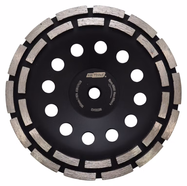 AWTOOLS Disco diamantato per levigatura del calcestruzzo, segmentato, M14 / 180 mm