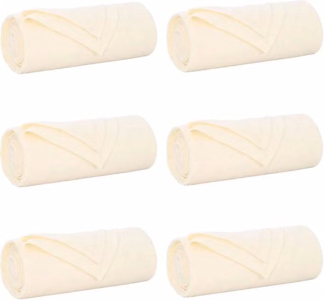 Set di 6 coperte in pile color beige per adulti, L 270 cm x P 240 cm
