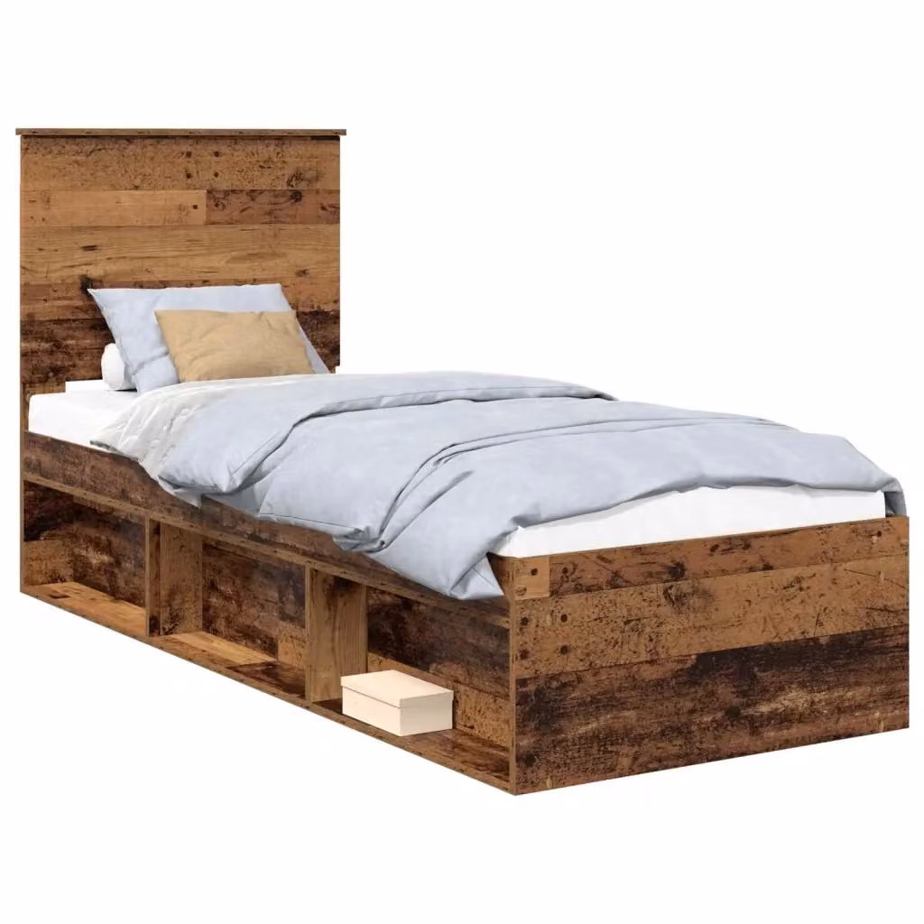 Struttura letto in pino massello vidaXL colore marrone L 80 x P 190 cm – 2