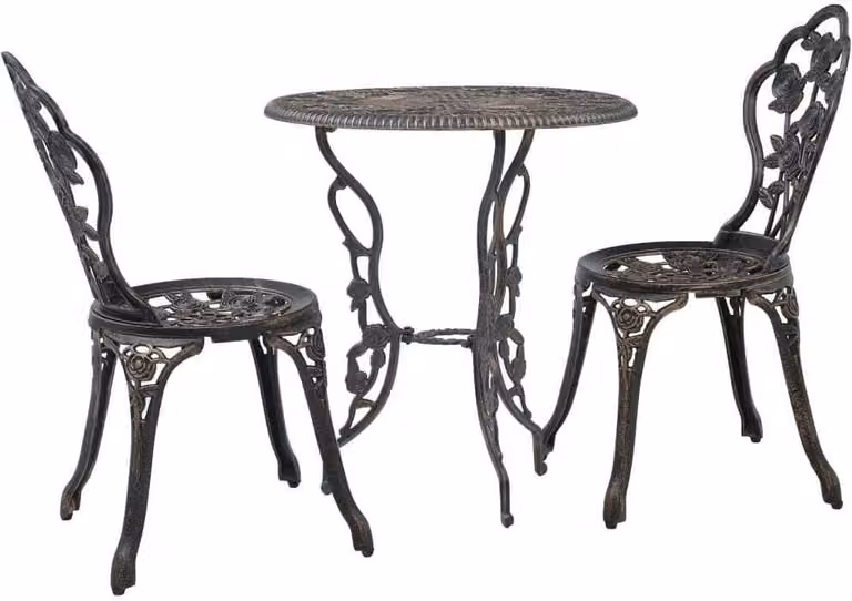 The Living Store 3-tlg. Set da bistrot in alluminio