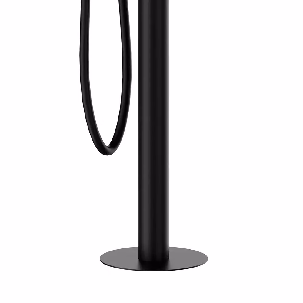 Miscelatore da bagno a pavimento Remer serie X Style nero opaco con set doccia – 2