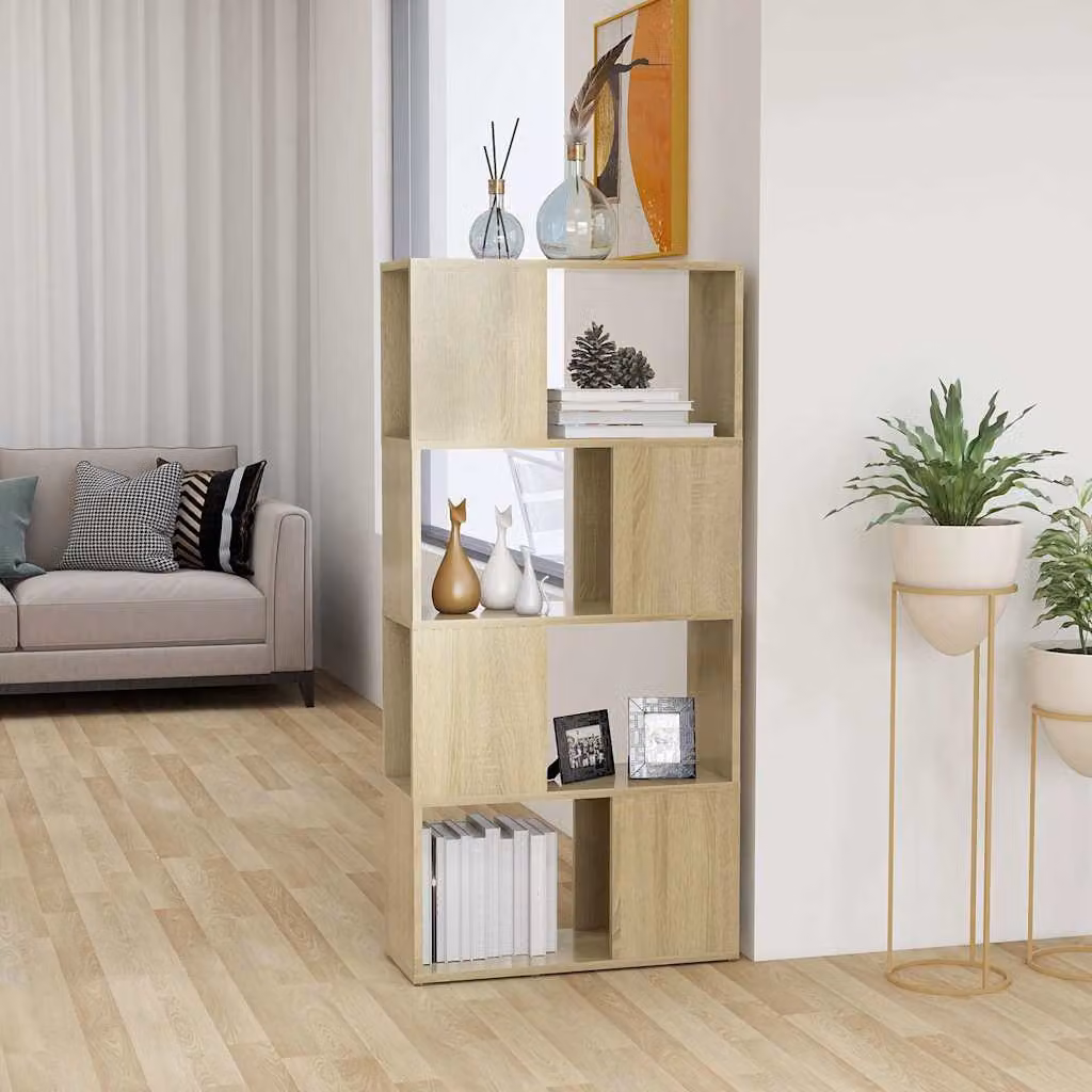 Libreria/Divisorio vidaXL in Rovere Sonoma, L: 60 cm, P: 24 cm, H: 124,5 cm