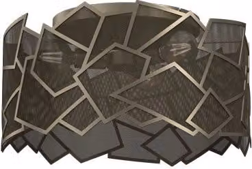 Plafoniera Luminex Camo rete oro titanio 3xE27 max 15W