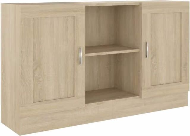 Credenza Buffet da pranzo in legno multistrato Rovere Sonoma, L 120 x P 30,5 x H 70 cm