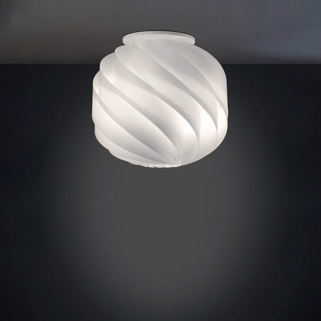 Plafoniera Moderna Linea Zero Polilux Bianco con 1 Luce E27 Diametro: 40 cm – 2