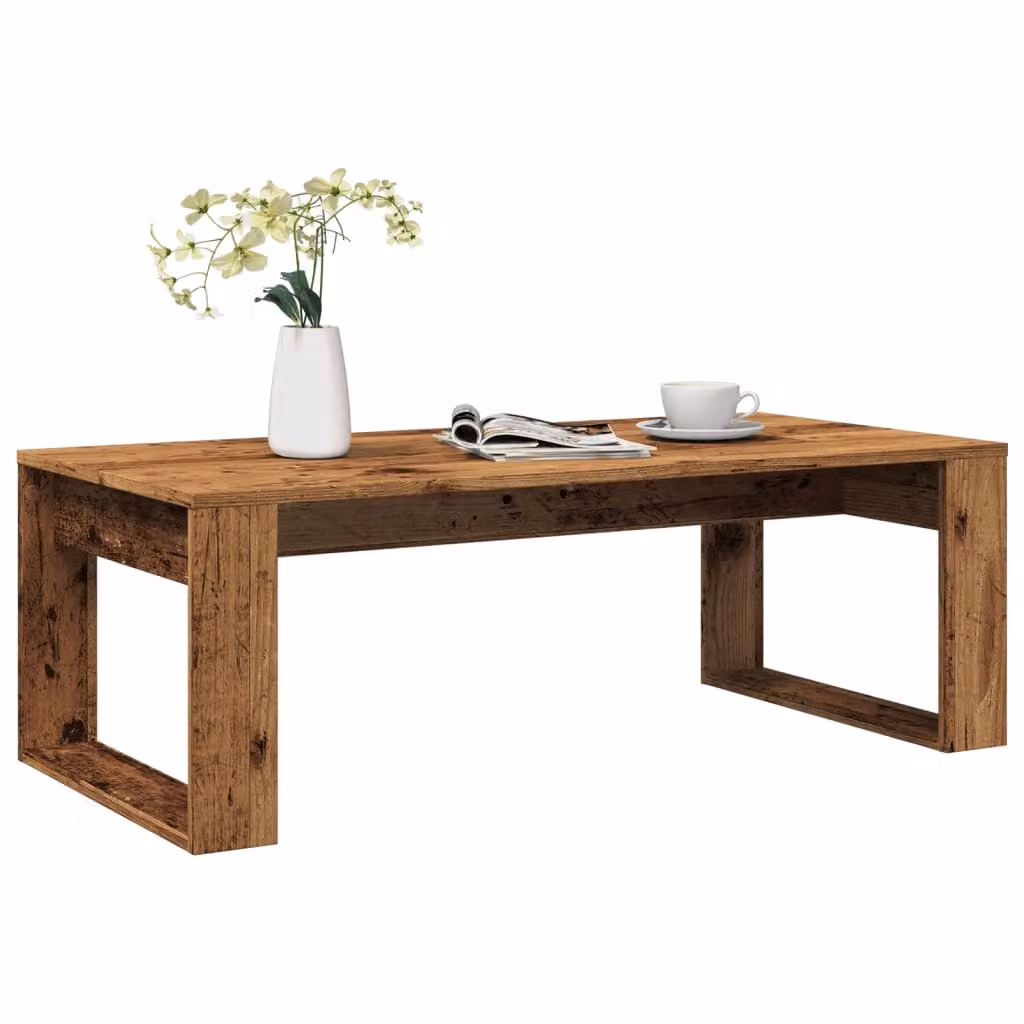 vidaXL Tavolino da Salotto Moderno in Legno Marrone L: 102 cm, P: 50 cm, H: 35 cm
