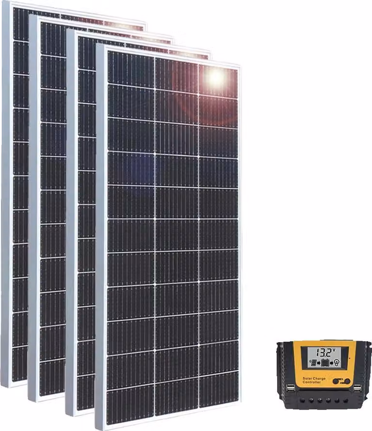 Pannello solare, alta efficienza, struttura resistente, 600w 4 pezzi 150w set