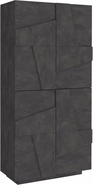 Scarpiera 4 Ante Battenti 81,2x39,2x167,6 cm Ping Ardesia