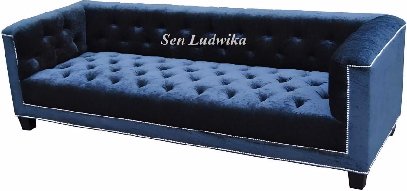 Elegante Design Couch Polster Chesterfield Sofa Couchen Sofas Dreisitzer Samt