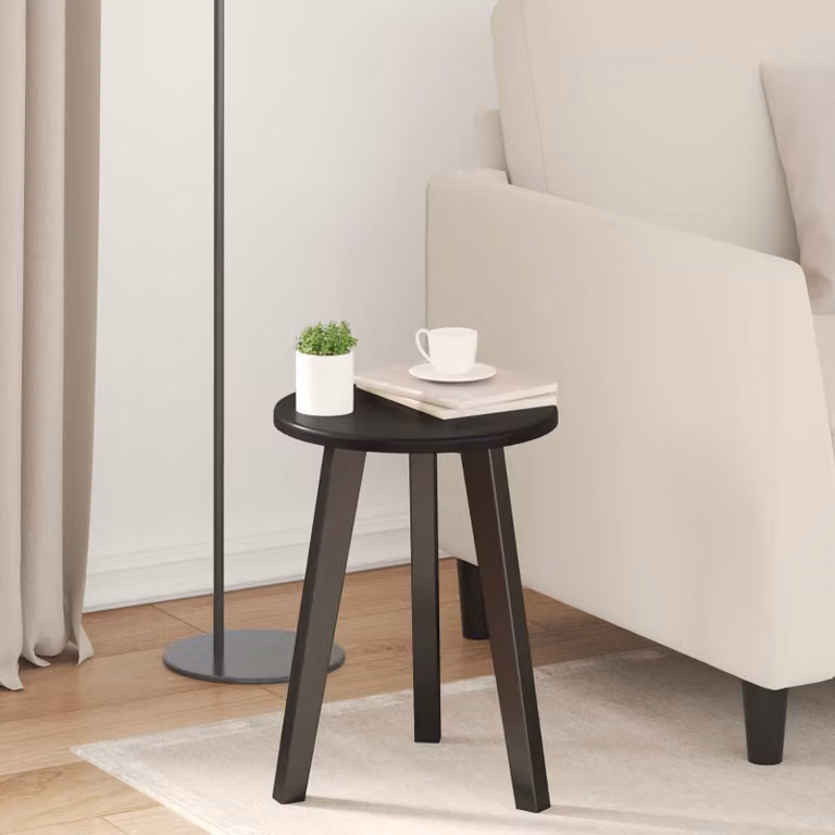 Piano del tavolo rotondo vidaXL in legno ingegnerizzato nero, Ø 30 cm, H: 1,5 cm