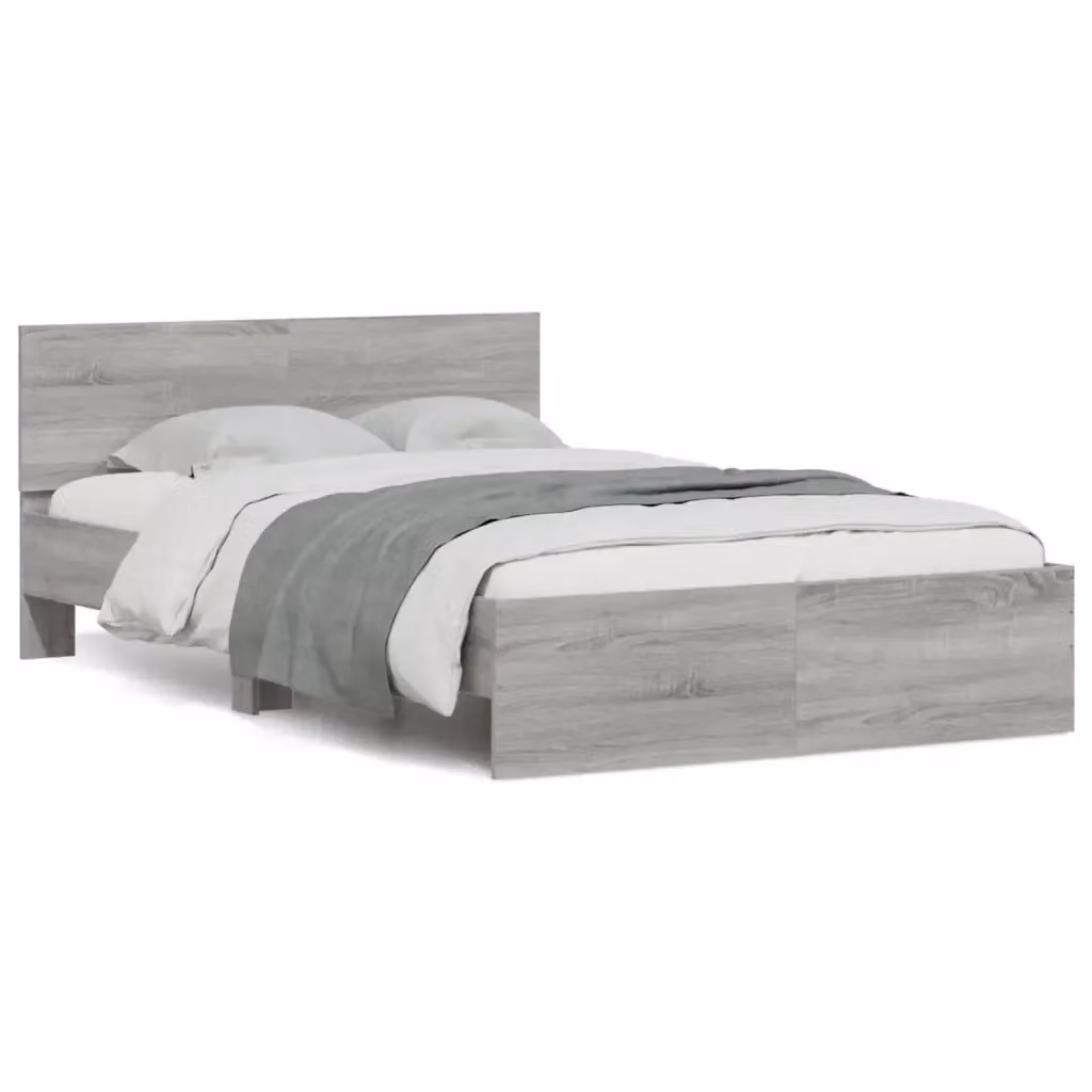 vidaXL Giroletto con Testiera Grigio, L/P/H: 120 x 200 x 125 cm – 2