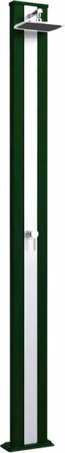 Doccia Solare da Esterno per Giardino Arkema Spring S con Miscelatore e Fascia Inox Verde 30L