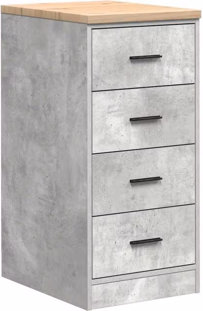 Armadietto da garage Design In in legno grigio cemento L: 40 cm, P: 51 cm, H: 85 cm CFW1399146