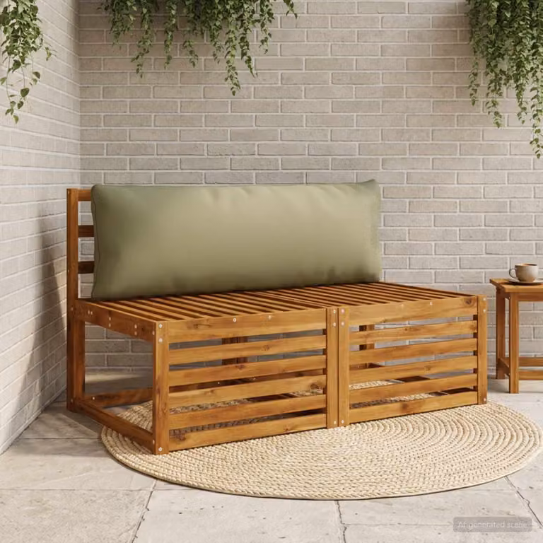Cuscino per schiena vidaXL PUTTEN verde in 100% poliestere con rivestimento rimovibile e lavabile in lavatrice