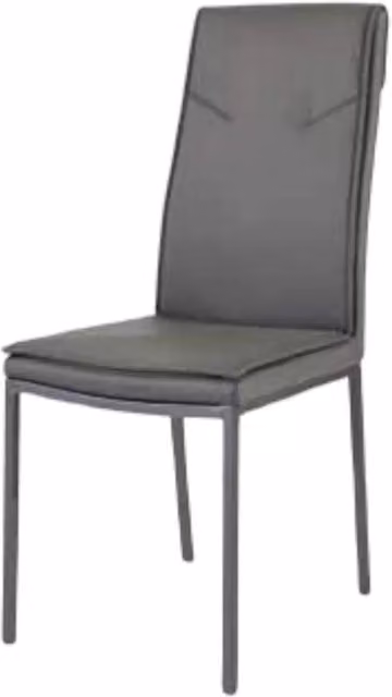Set 6 sedie ecopelle colore grigio struttura metallo 43x59,5 h.99,5