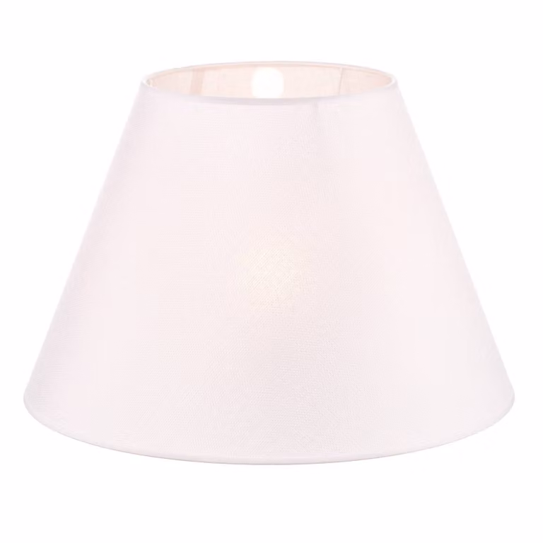 Paralume Sofia Altezza 31 cm, bianco veroni Duolla, Bianco / Opale, Tessuto / Stoffa / Seta