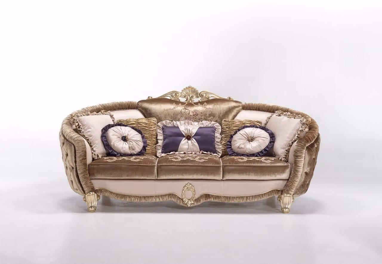 Klassische Polster 3 Sitzer Textil Couchen Textil Sofa Sofa Dreisitzer Couch