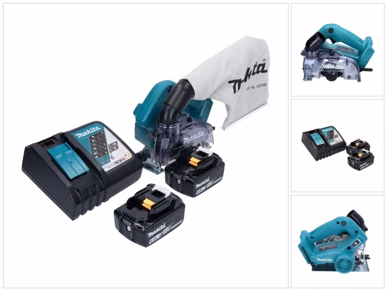 Sega diamantata a batteria Makita DCC 500 RG 125 mm senza spazzole 18V + 2 batterie 6,0Ah + caricabatterie