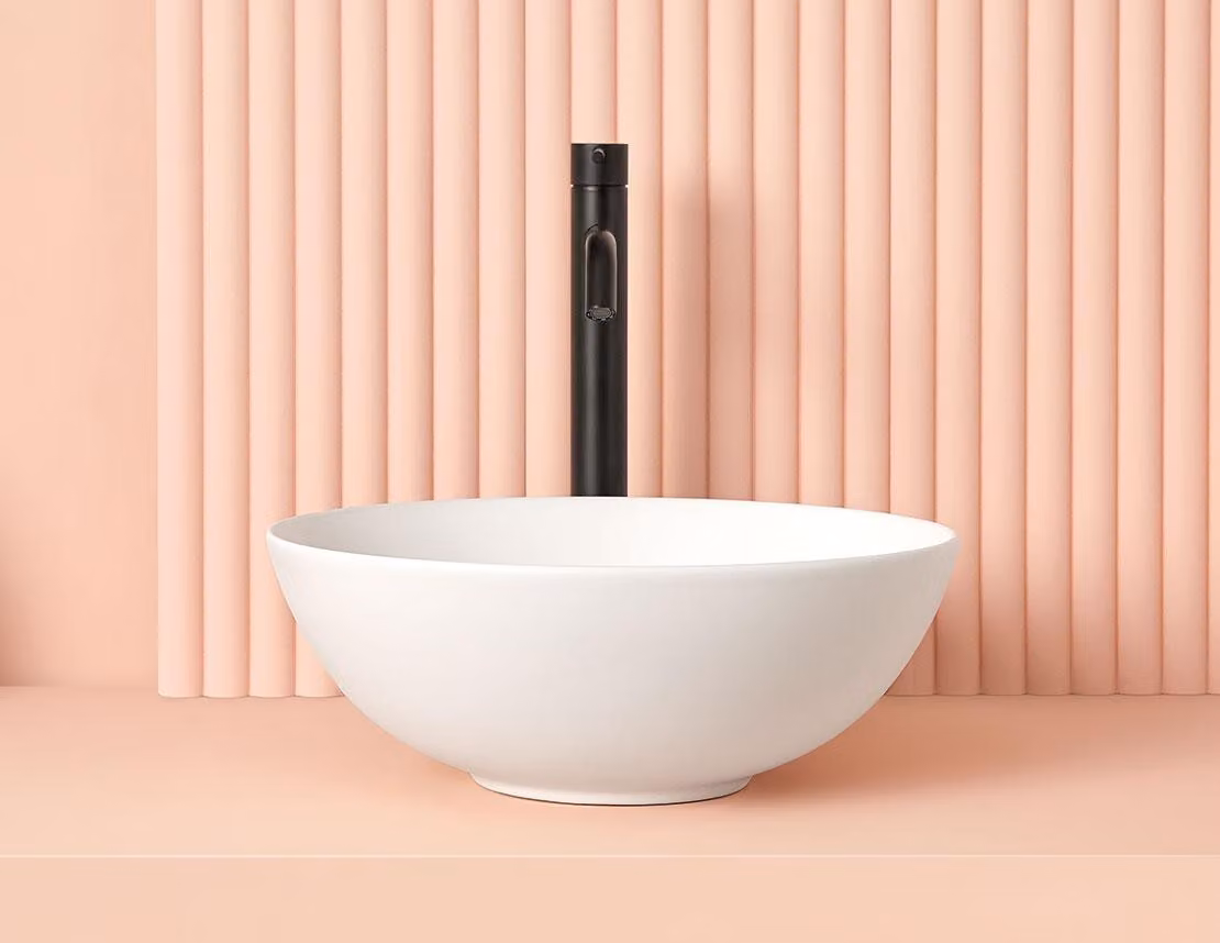 SANYCCES PADOVA Lavabo da appoggio Ø 39,5 cm x 14h, bianco opaco