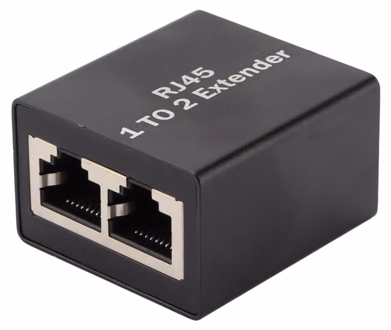 Splitter Ethernet, connessione di rete RJ45, adattatore, prolunga per presa elettrica, splitter, uno a due
