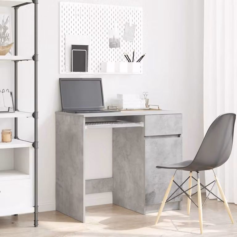 Maison Exclusive - Scrivania grigio cemento 86x49x76 cm Materiale ligneo