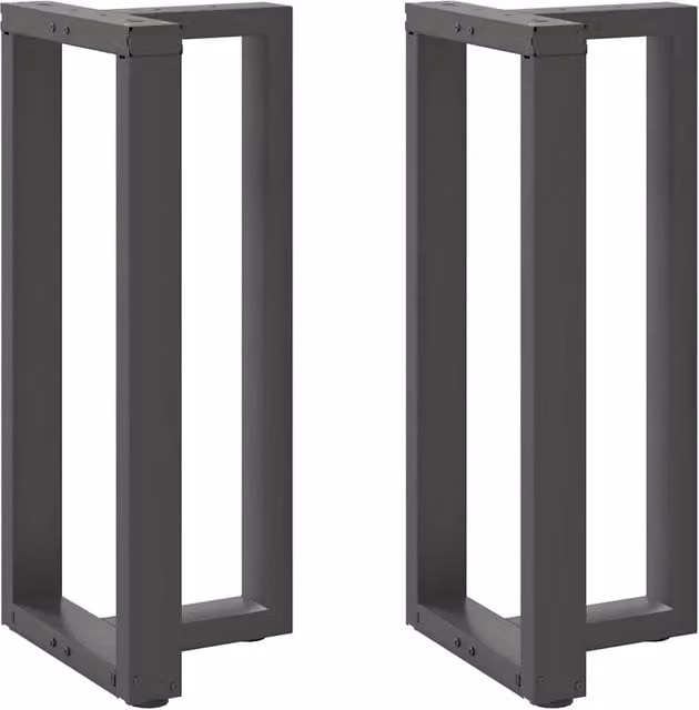Gambe per tavolo da bar a forma di T 2 pz | Piede del tavolo Antracite 40x35x(90-91) cm Acciaio