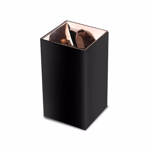 Portafaretto LED Montaggio a Plafone Quadrato GU10 Corpo Nero Riflettore Oro Rosa