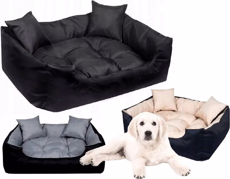 Cuccia per cani ECCO 75x65 cm impermeabile nero