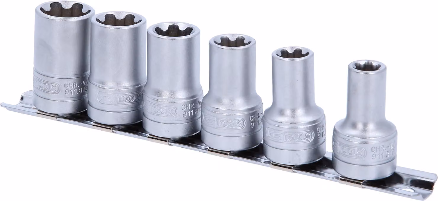 KS TOOLS Set di bussole Torx-E-Plus 3/8" 6 pz. EPL10-EPL20 - 911.3130