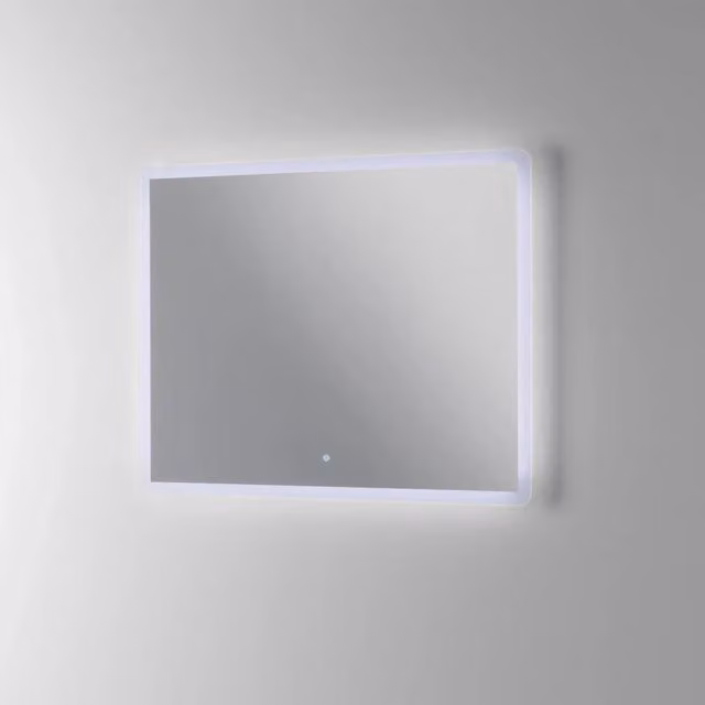 Specchio con Led SILVIA AQA DESIGN Nero Rettangolare con Touch Switch