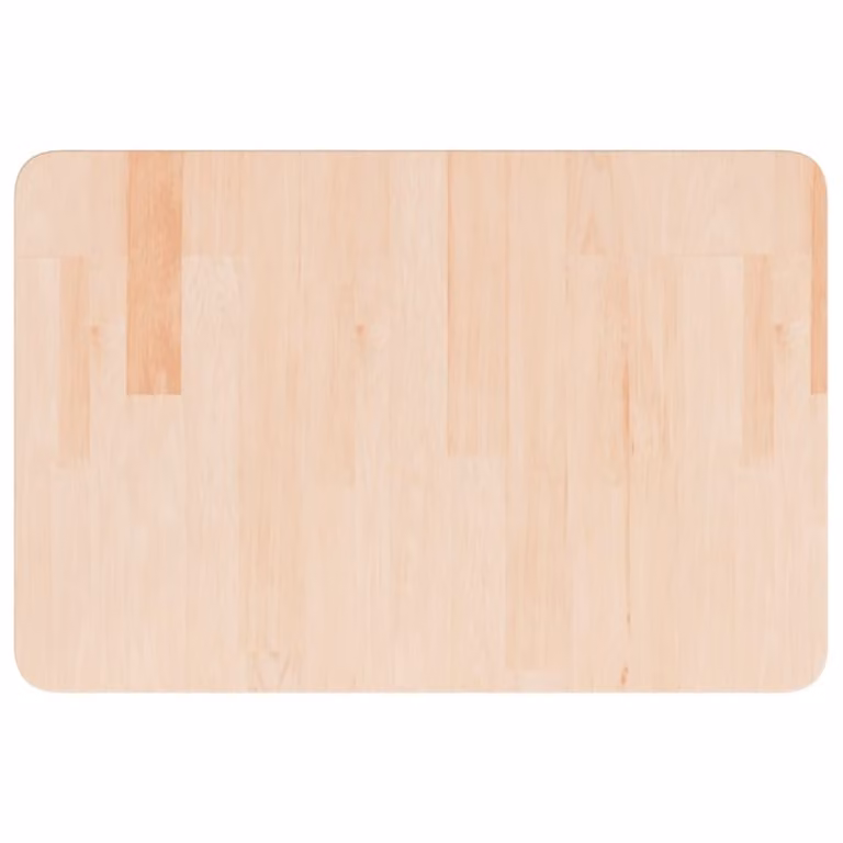Piano Bagno 60x40x1,5 cm in Legno Massello Non Trattato