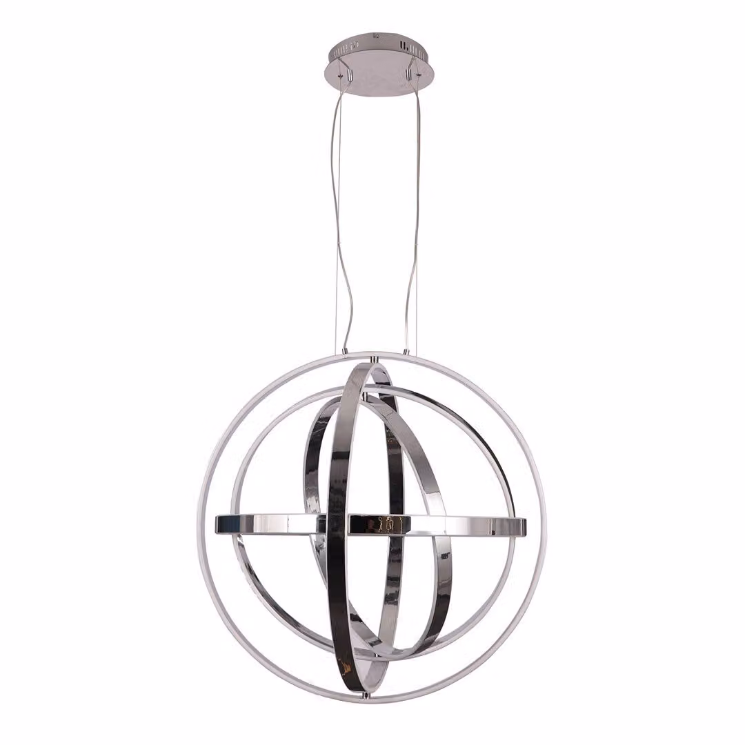 Lampada a sospensione COPERNICUS cromo 180W LED di Milagro