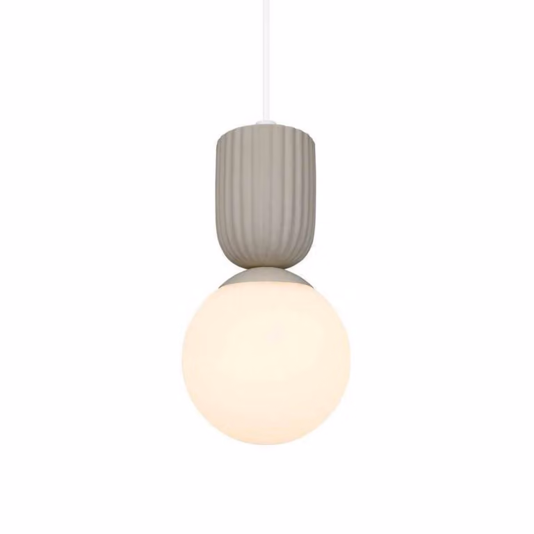 Nordlux Lampada a sospensione in vetro Sadie, dimmerabile, Crema / Ambra, Soggiorno / Sala da pranzo, Ceramica, Scandinavo, Lampada a sospensione