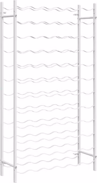 Portabottiglie da parete Design In in metallo bianco opaco per 72 bottiglie L/P/H: 117 x 64 x 22 cm